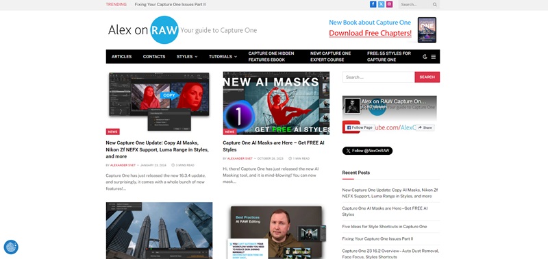 Alex And Raw Website Homepage