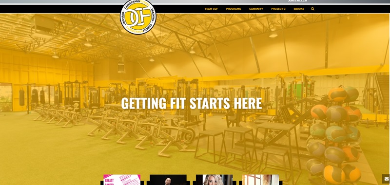Camie Cragg Fitness Website Made Using Sellfy
