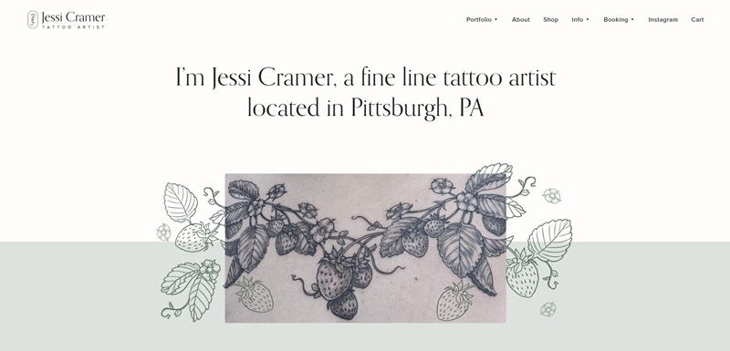 Jessi Cramer Tattoo Artist Website
