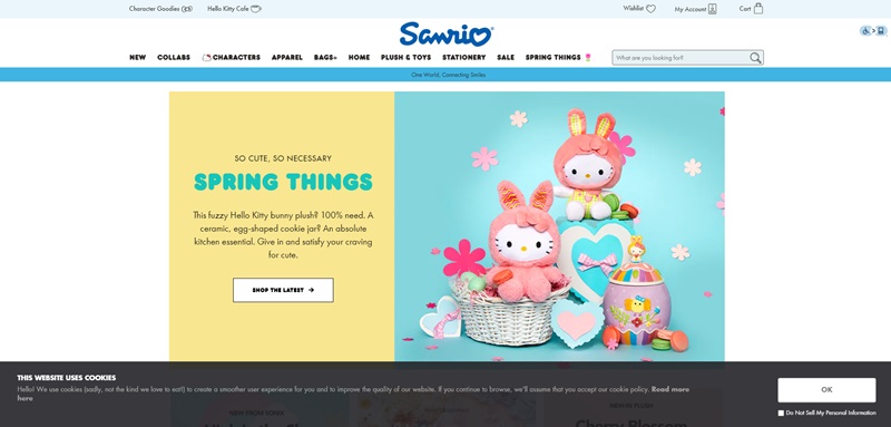 Sanrio Website Homepage