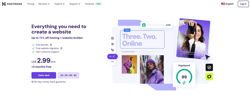Hostinger Homepage