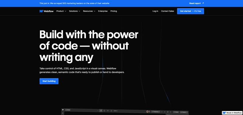 Webflow website builder for beginners