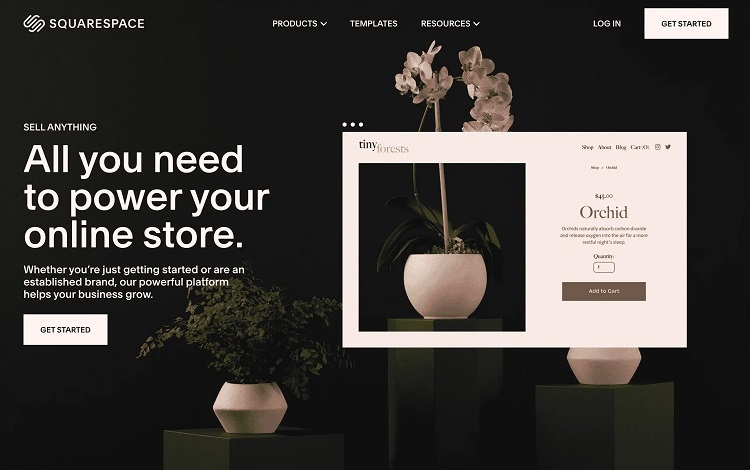 ecommerce features on squarespace