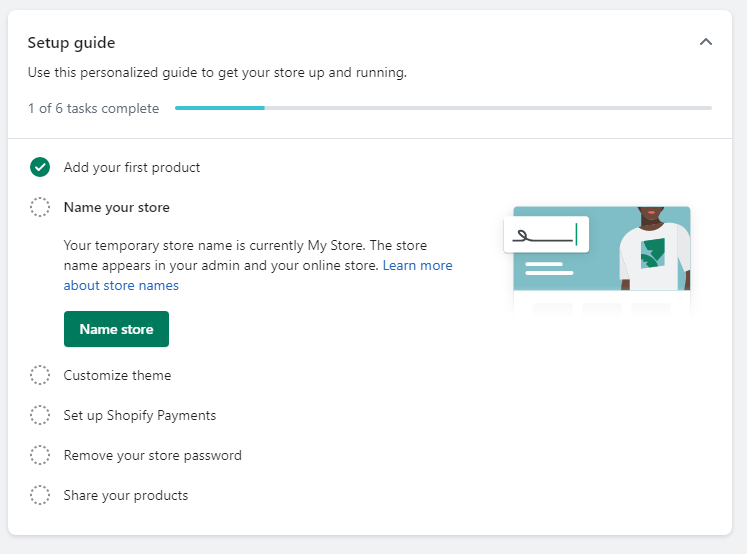 set up guide for the shopify starter plan