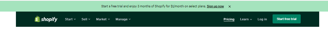 Shopify Free Trial For $1 A Month For 3 Months