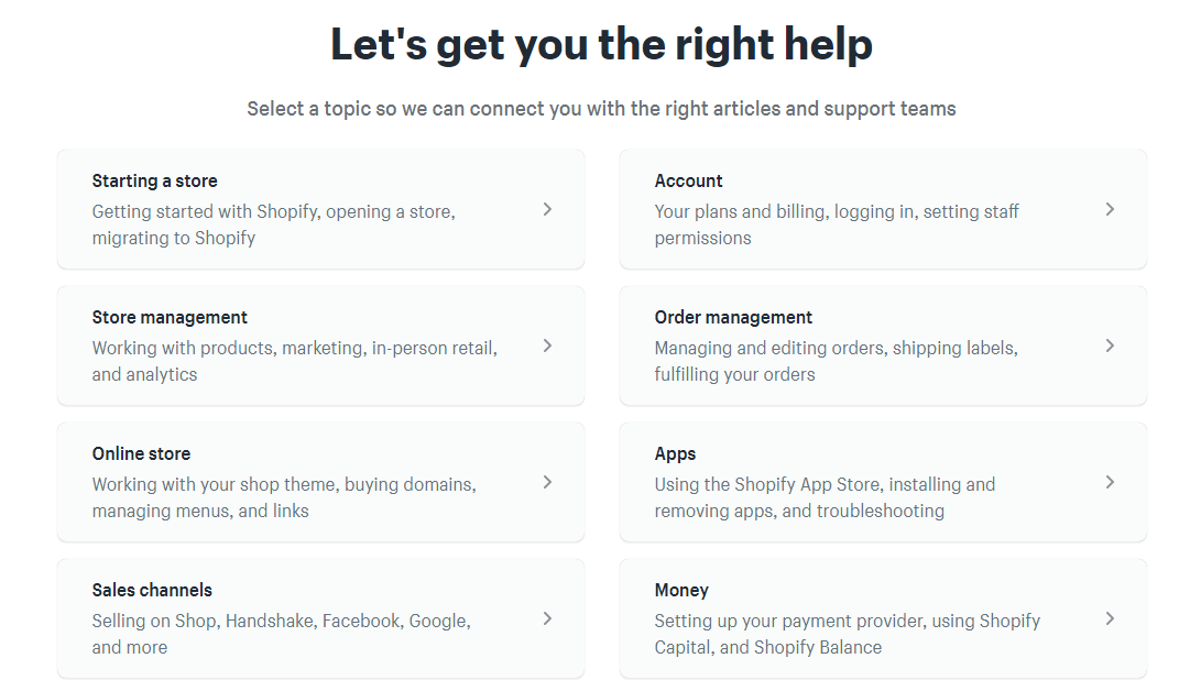 Getting the right help for Shopify customer support