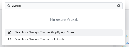 using searching bar in Shopify