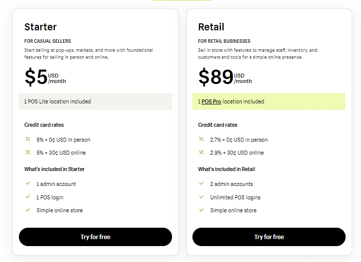 Shopify Pos System Pricing