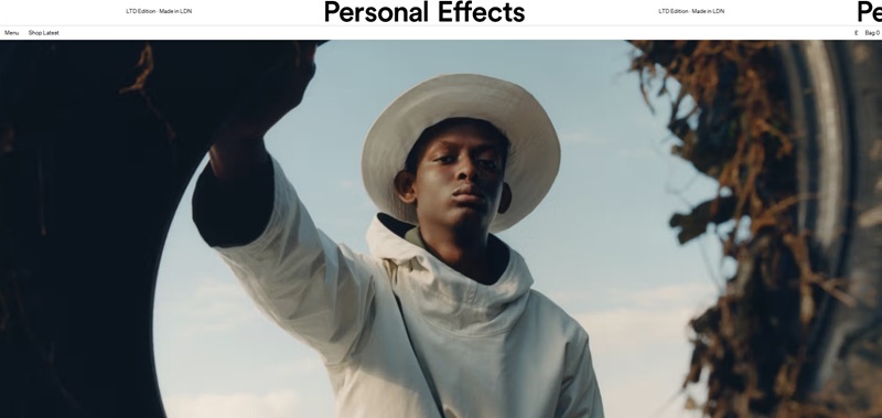 An example of a website build on Squarespace