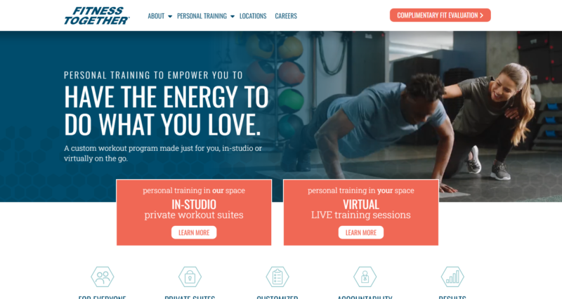 Fitness Together homepage