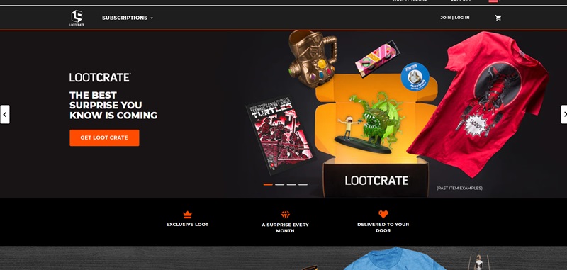 Loot Crate eCommerce Website Built On Shopify