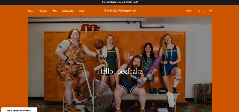 Shopify Website Examples Of A Swimwear Website