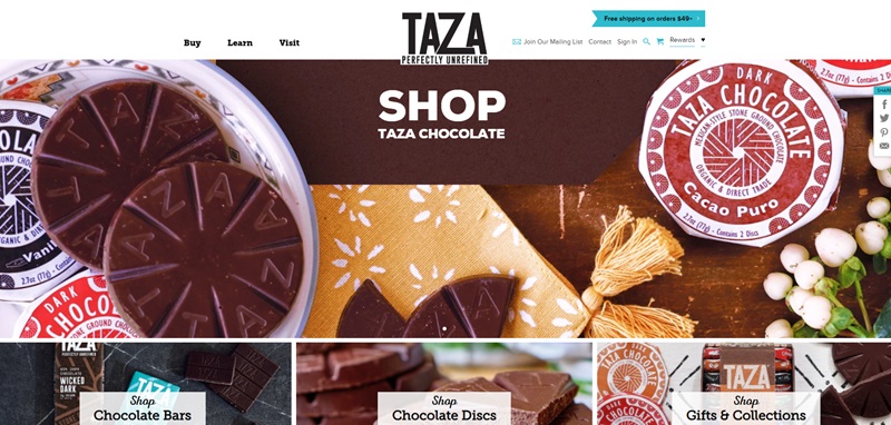 Taza Chocolate Website