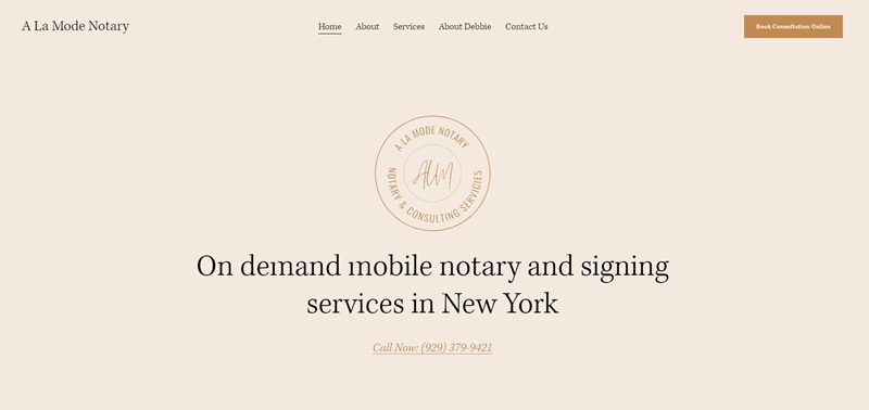 A La Mode Notary Website