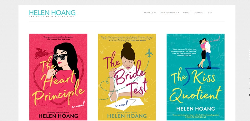 Author Website Example Helen Hoang
