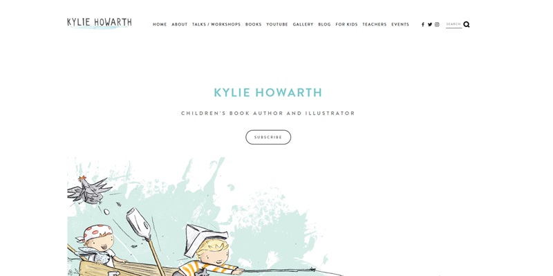 Author Website Example Kylie Howarth