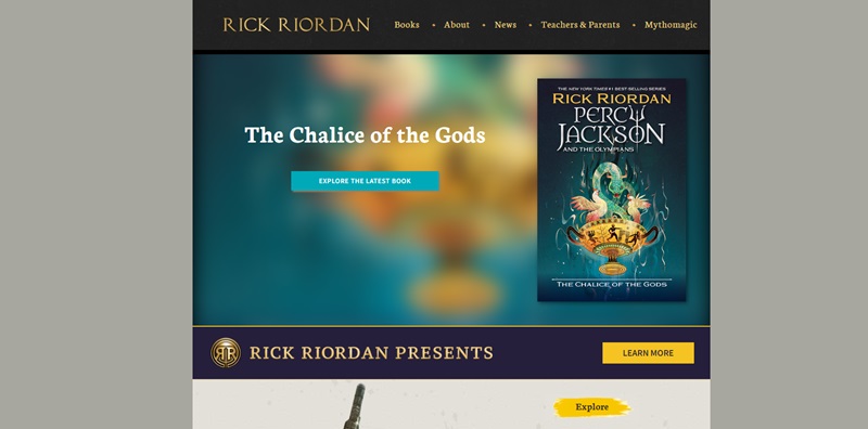 Author Website Examples rich riordan