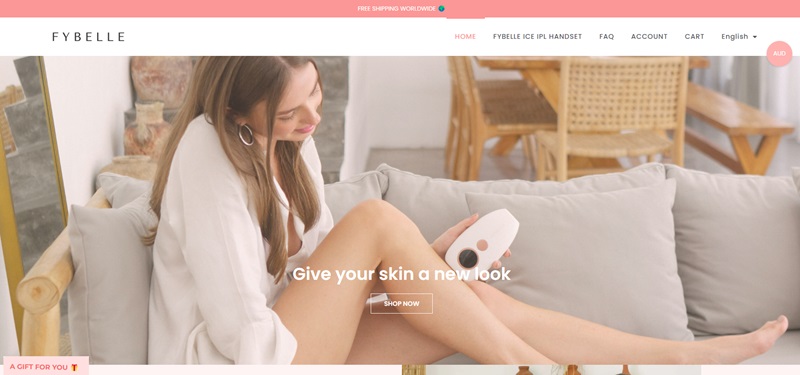 Beauty website built on Shopify with one product