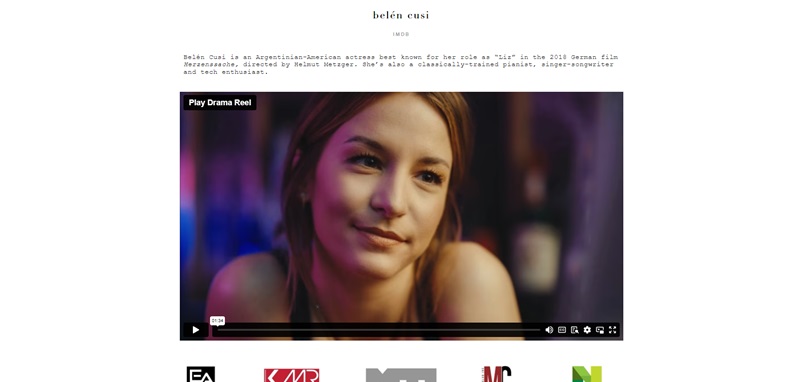 Belen Cusi actress homepage