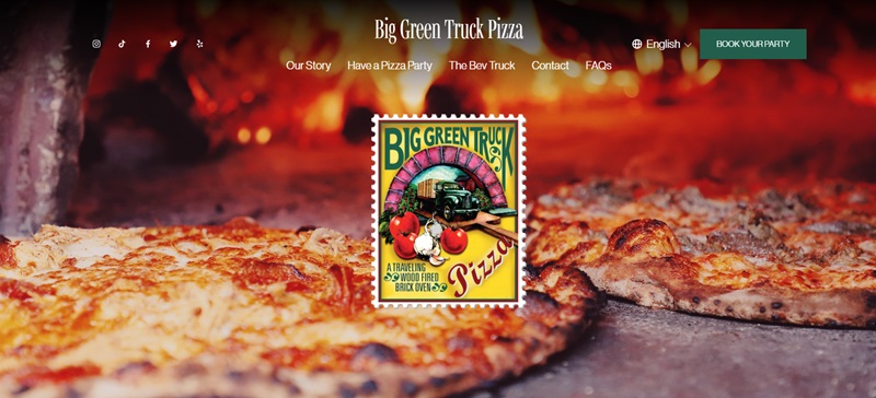 Big Green Truck Pizza Website