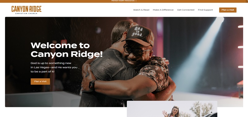 Canyon Ridge Church Website