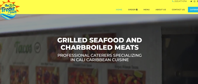 Caribbean Food Truck Catering Website