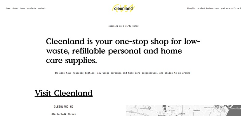 Cleenland website example