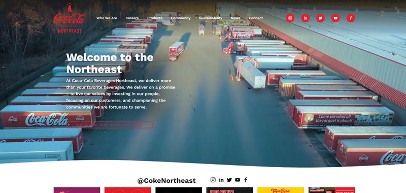Coke Northeast Website