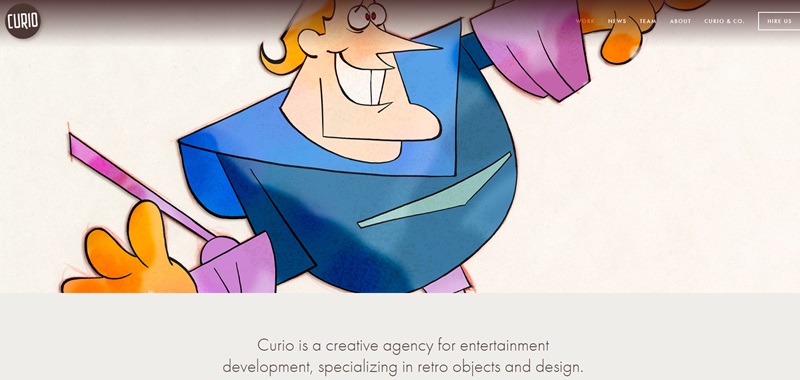 Curio Corp Design Studio Website
