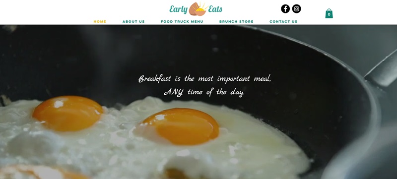 Early Eat Food Truck Website Homepage