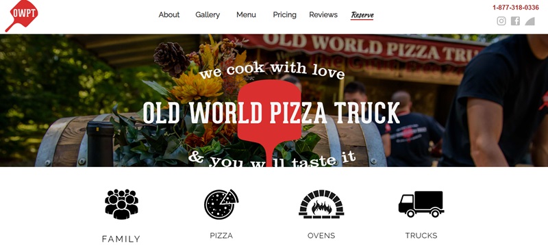 Food truck website examples