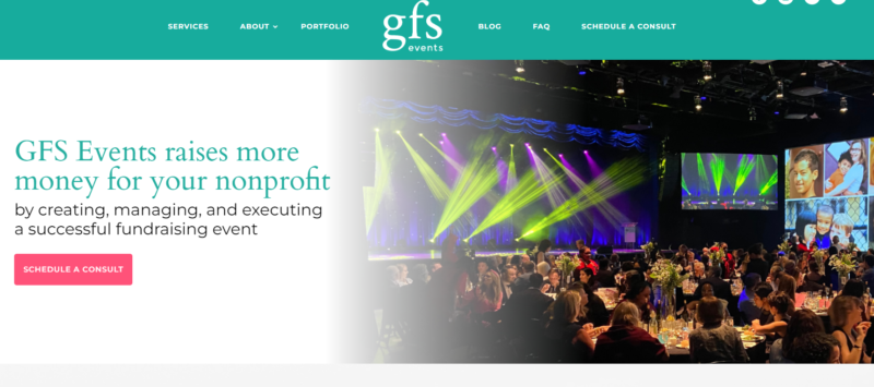 GFS Event Planner Website Homepage