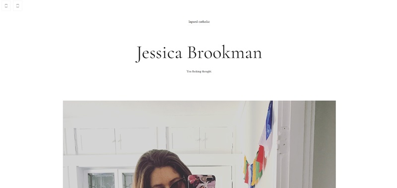 Jessica Brookman website built on Canva