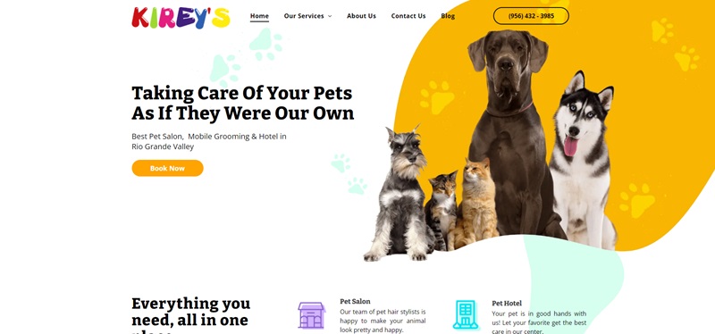 Kirey's Pet Salon And Hotel Website