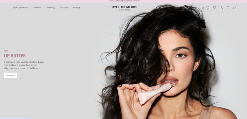 Kylie Cosmetics Website Built Off Of Shopify
