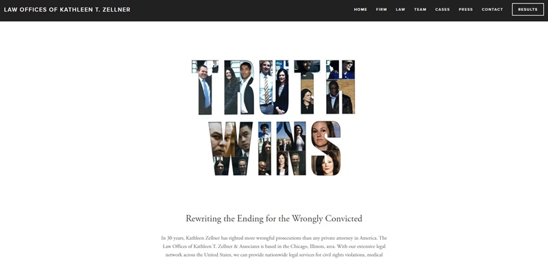 Lawyer website built on Squarespace
