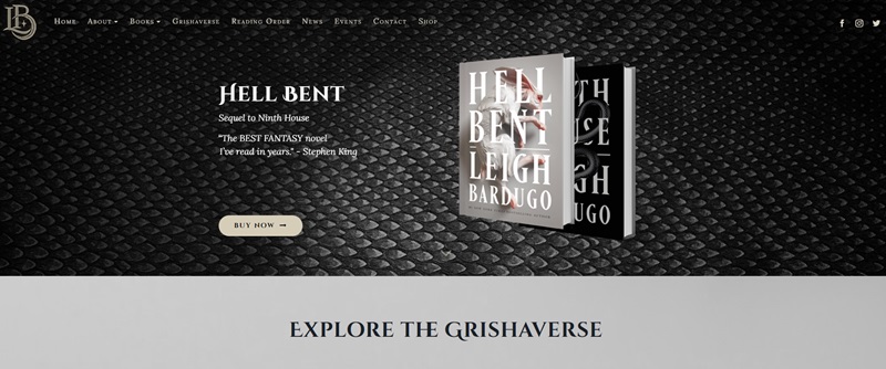 Leigh Bardugo author website homepage