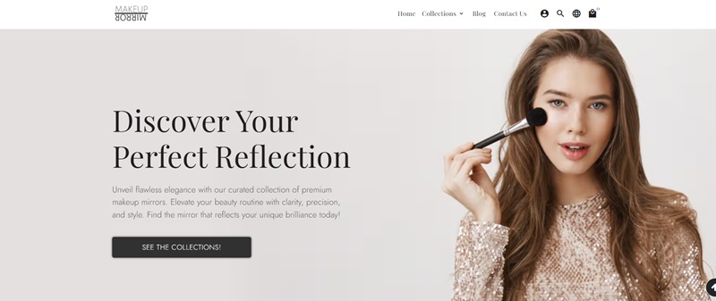 Makeup Mirror Australia Dropship Website Homepage