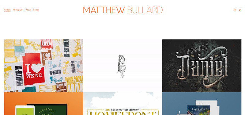 Matthew Bullard Website Example