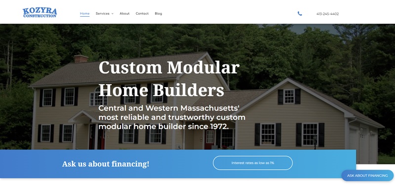 Modular Home Builder Website