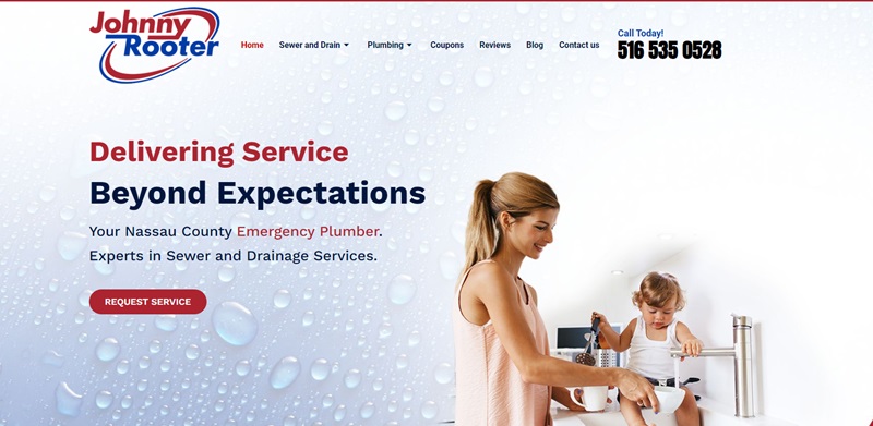 Nassaus Top Plumbing Website Homepage