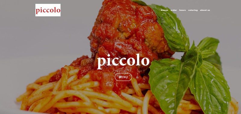 Piccolo Authentic Italian Food Truck Website