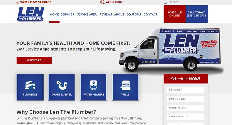 Plumber website examples to get started