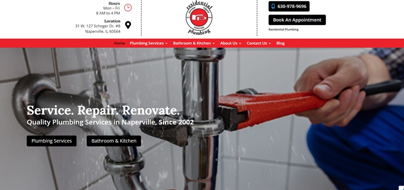 Plumbing Services Website Examples