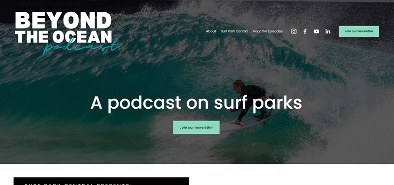 Podcast website example built on Squarespace