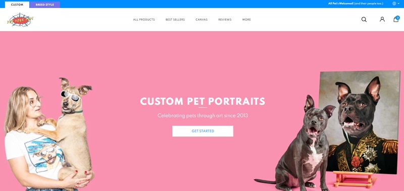 Pop your pup pet store built on Shopify