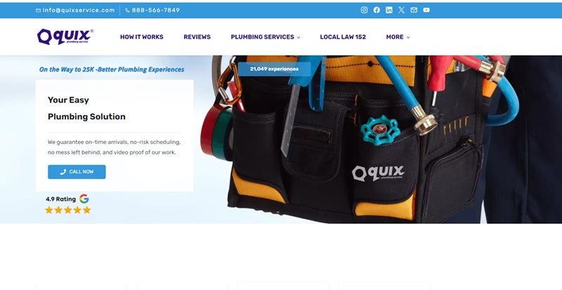 Quix Plumbing Service Website