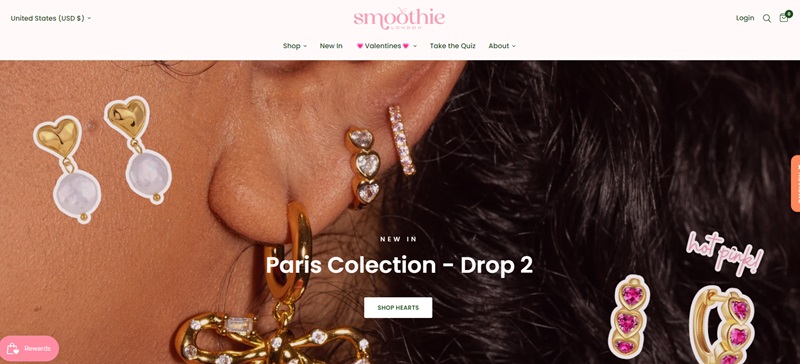 Shopify jewelry Store Example