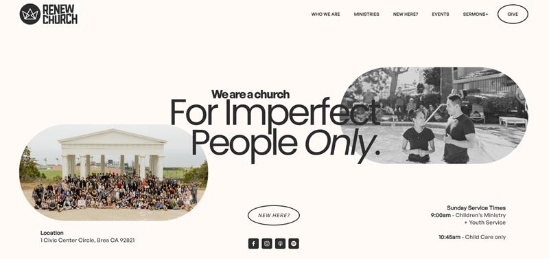 Squarespace Church Website Example