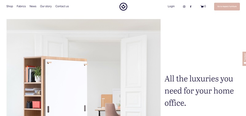 Squarespace eCommerce Website Example Of Aspect Home